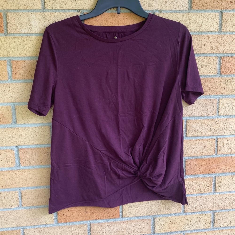 Purple faux knot tee